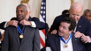 Read more about the article Denzel Washington, Michael J. Fox honoured with Presidential Medal of Freedom – The Sun Nigeria